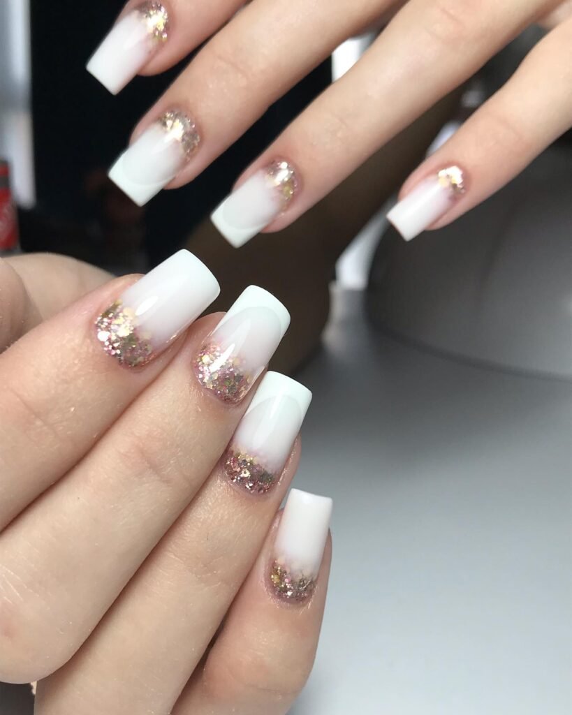 Elegant milky French nails with soft creamy tips, perfect for a timeless and sophisticated look.