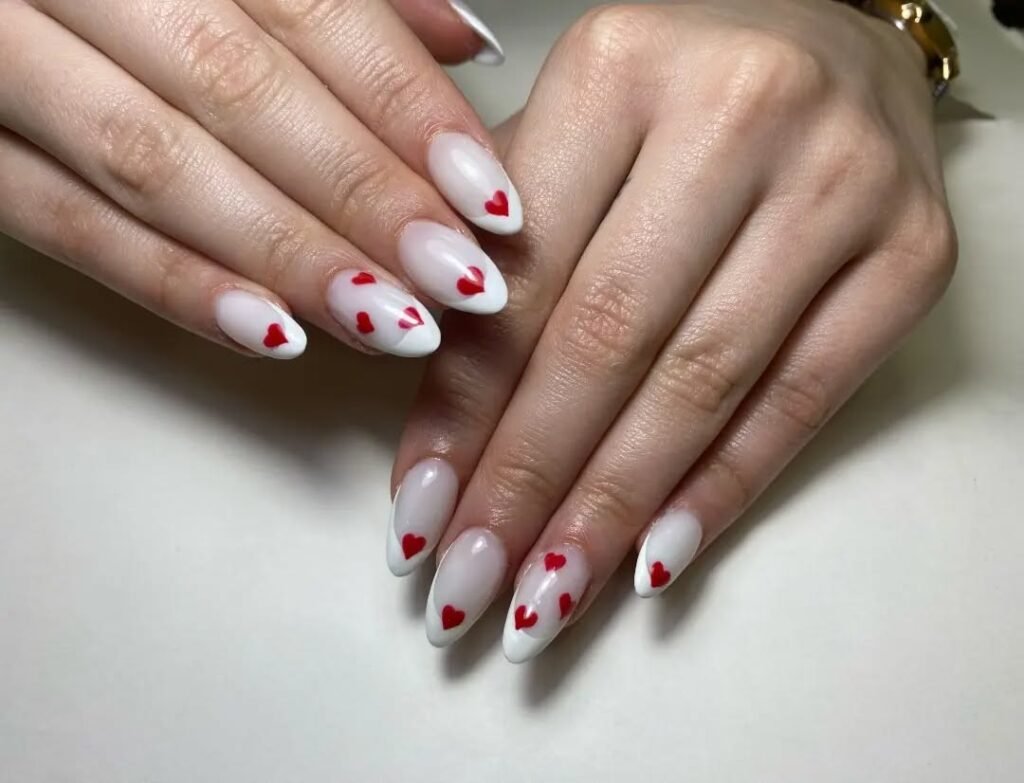 Elegant milky French nails with soft creamy tips, perfect for a timeless and sophisticated look.