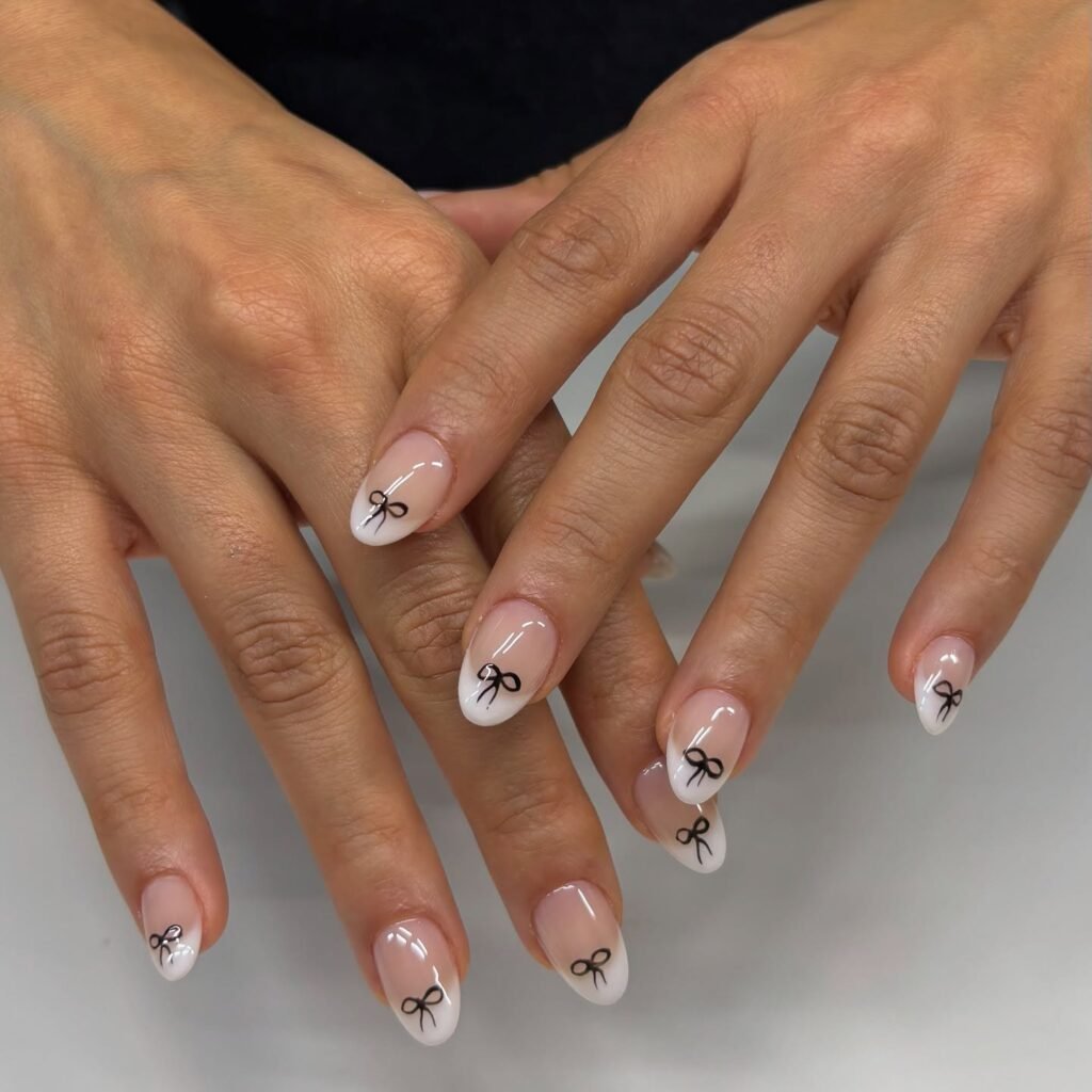 Elegant milky French nails with soft creamy tips, perfect for a timeless and sophisticated look.
