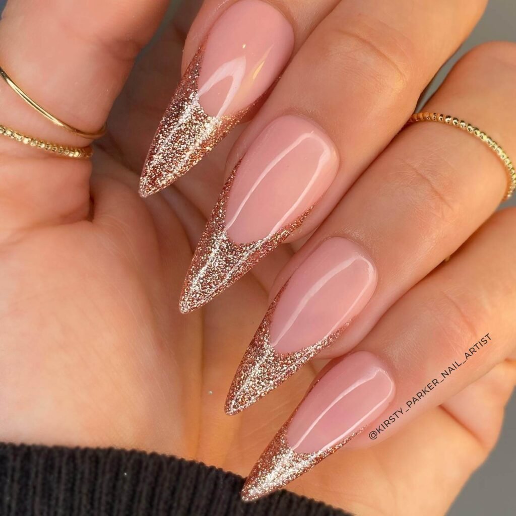 rose gold nails 9 - Rose gold nails are the epitome of elegance and versatility, offering a perfect blend of femininity and sophistication. This stunning nail trend has taken the beauty world by storm, combining soft pink hues with a metallic gold shimmer to create a look that suits every occasion.