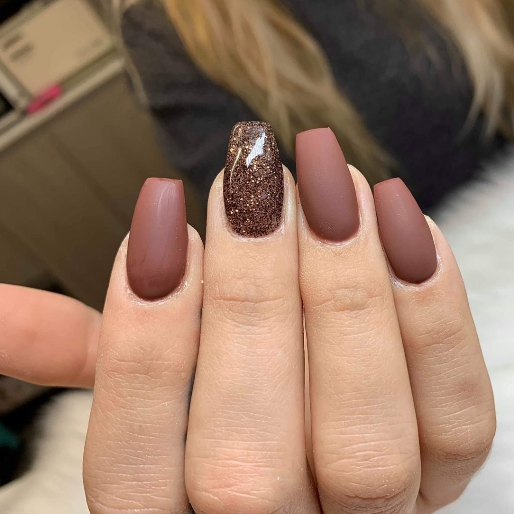 00002 Matte Brown Nails - I’ve always been obsessed with trying new nail trends, and nothing makes me feel more confident than Matte Brown Nail Designs. There’s something irresistibly chic about Matte Brown Nail Designs, whether you choose soft latte shades or rich chocolate tones.