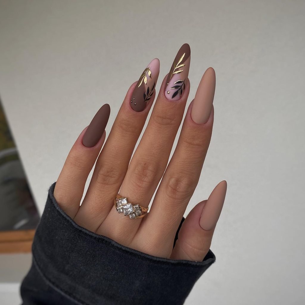 00010 Matte Brown Nails - I’ve always been obsessed with trying new nail trends, and nothing makes me feel more confident than Matte Brown Nail Designs. There’s something irresistibly chic about Matte Brown Nail Designs, whether you choose soft latte shades or rich chocolate tones.