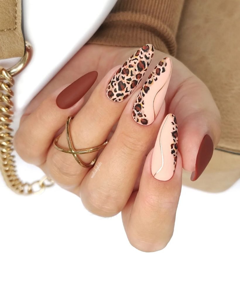 00014 Matte Brown Nails - I’ve always been obsessed with trying new nail trends, and nothing makes me feel more confident than Matte Brown Nail Designs. There’s something irresistibly chic about Matte Brown Nail Designs, whether you choose soft latte shades or rich chocolate tones.