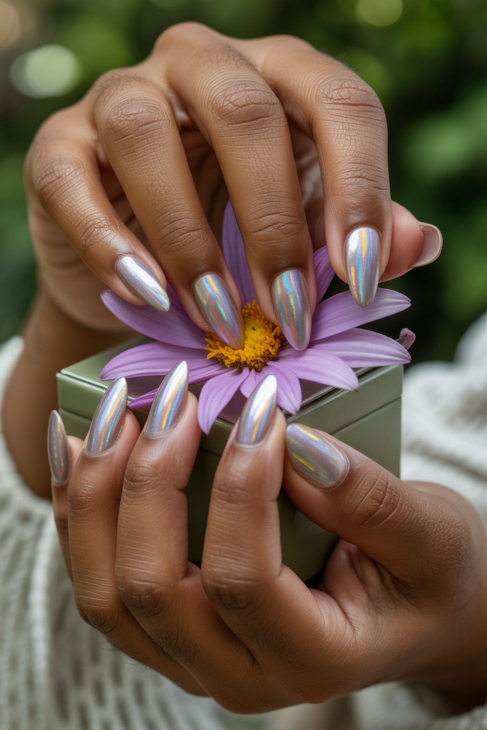 Holographic Metallic Nails With Sharp Edges