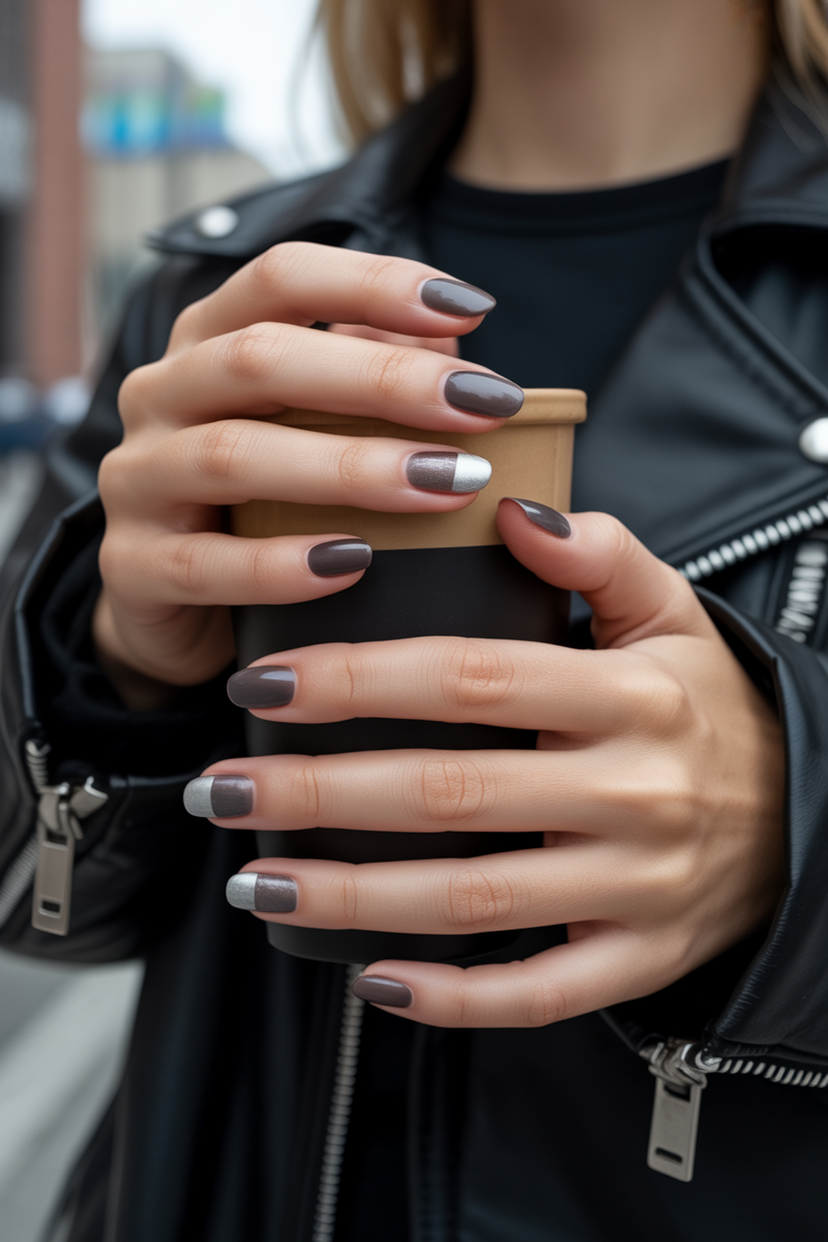 Layered Squares in Metallic and Matte