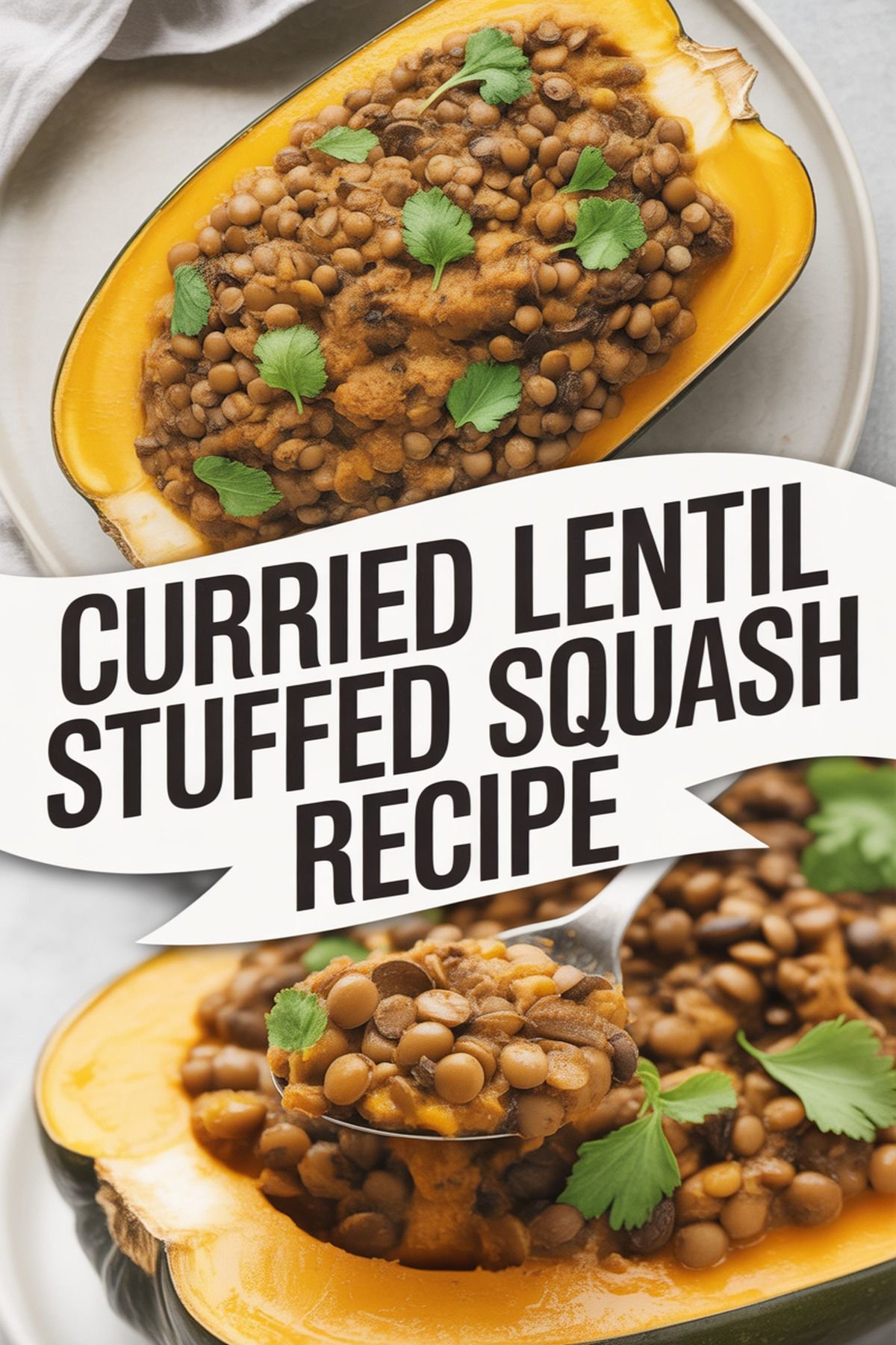 Curried Lentil Stuffed Squash Recipe recipe idea in stylish layout