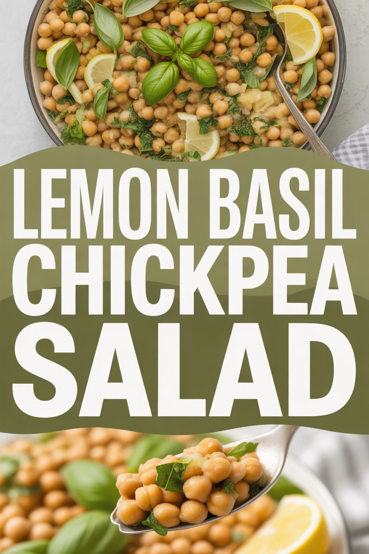 Lemon Basil Chickpea Salad recipe idea in stylish layout