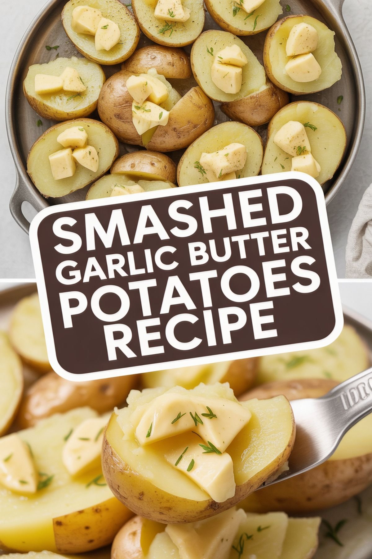 Smashed Garlic Butter Potatoes Recipe recipe idea in stylish layout