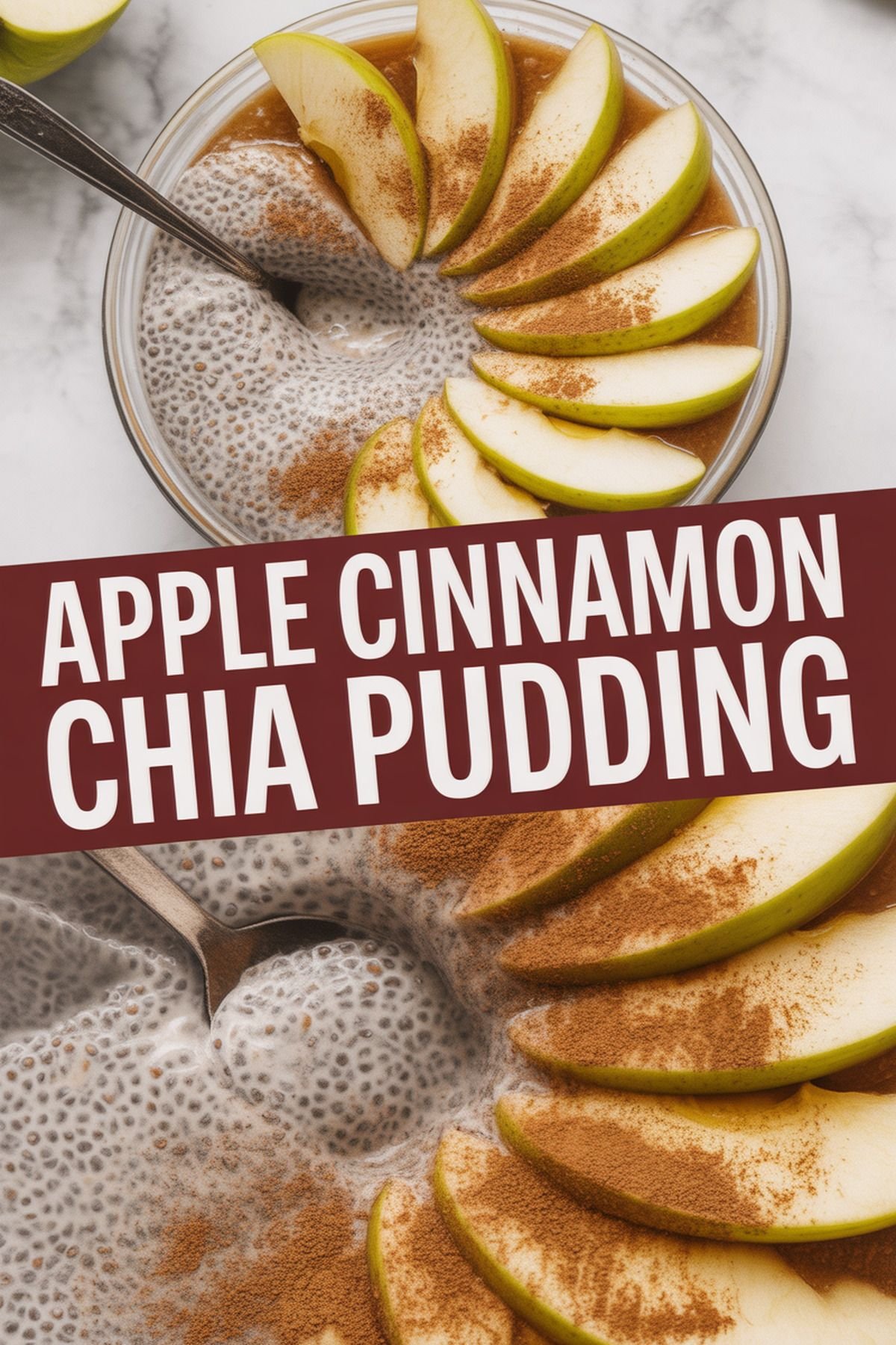 Apple Cinnamon Chia Pudding recipe idea in stylish layout