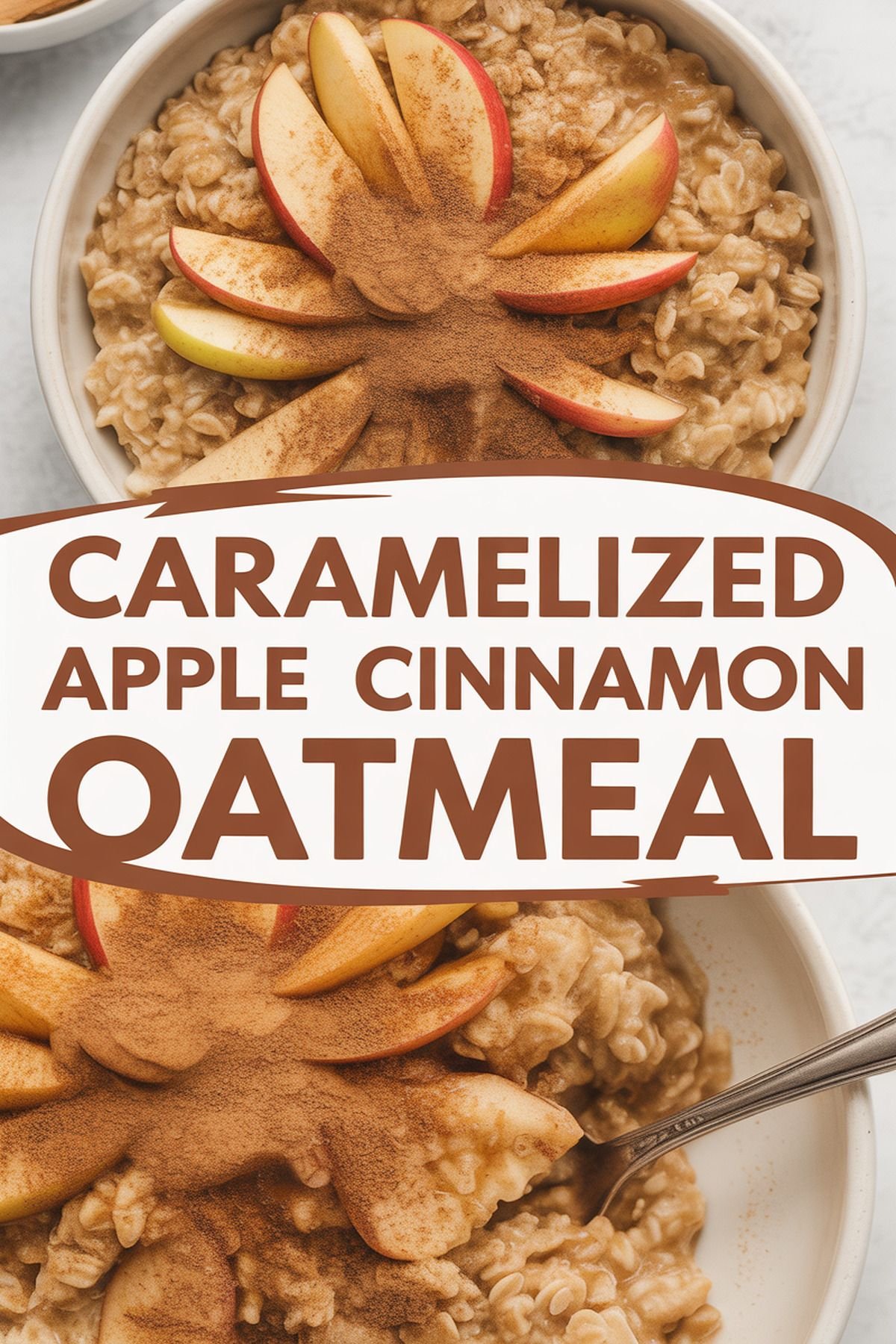 Caramelized Apple Cinnamon Oatmeal recipe idea in stylish layout