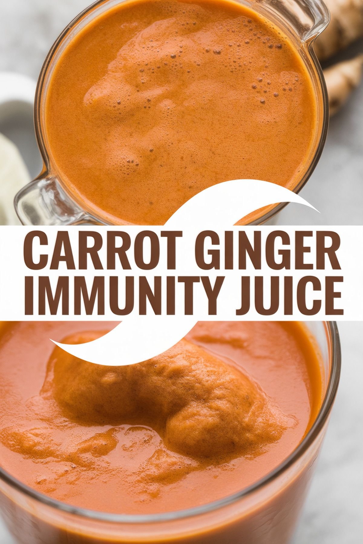 Carrot Ginger Immunity Juice recipe idea in stylish layout