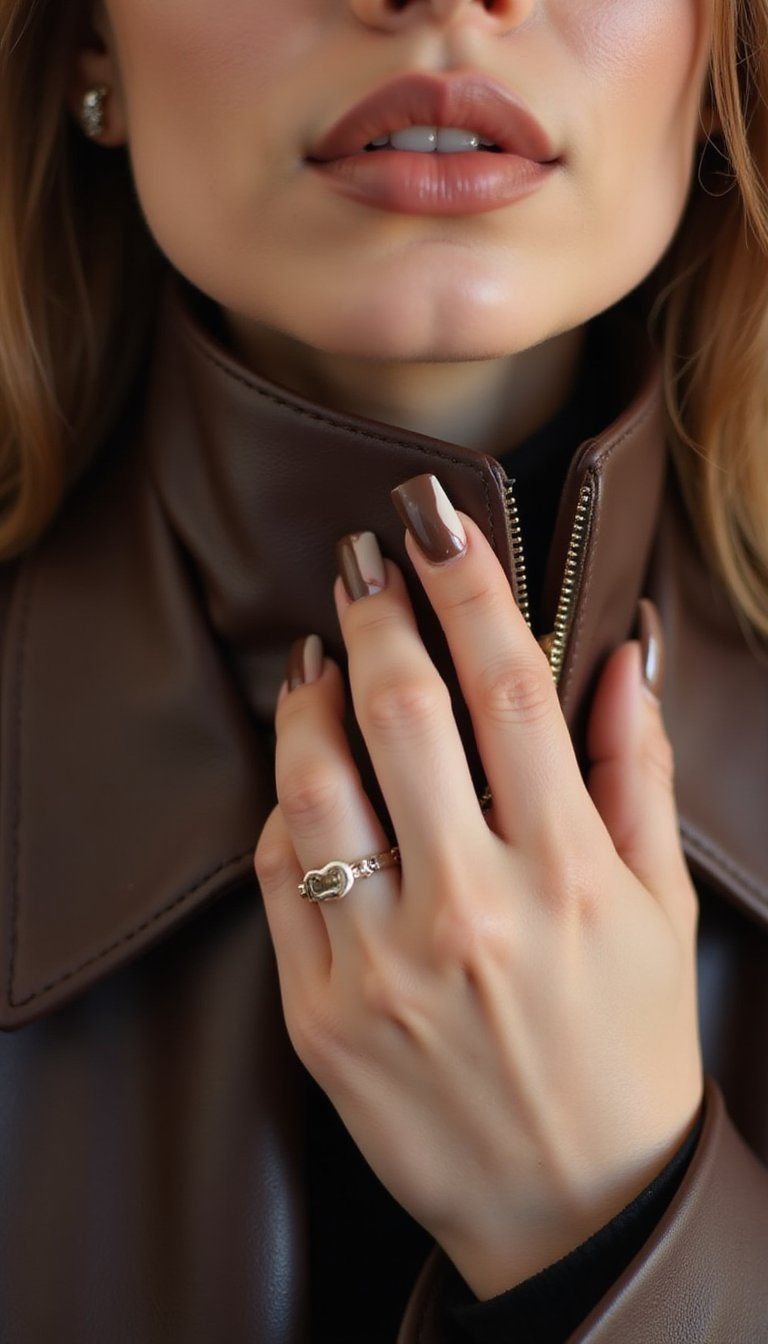 Mocha And Cream Two Tone Diagonals