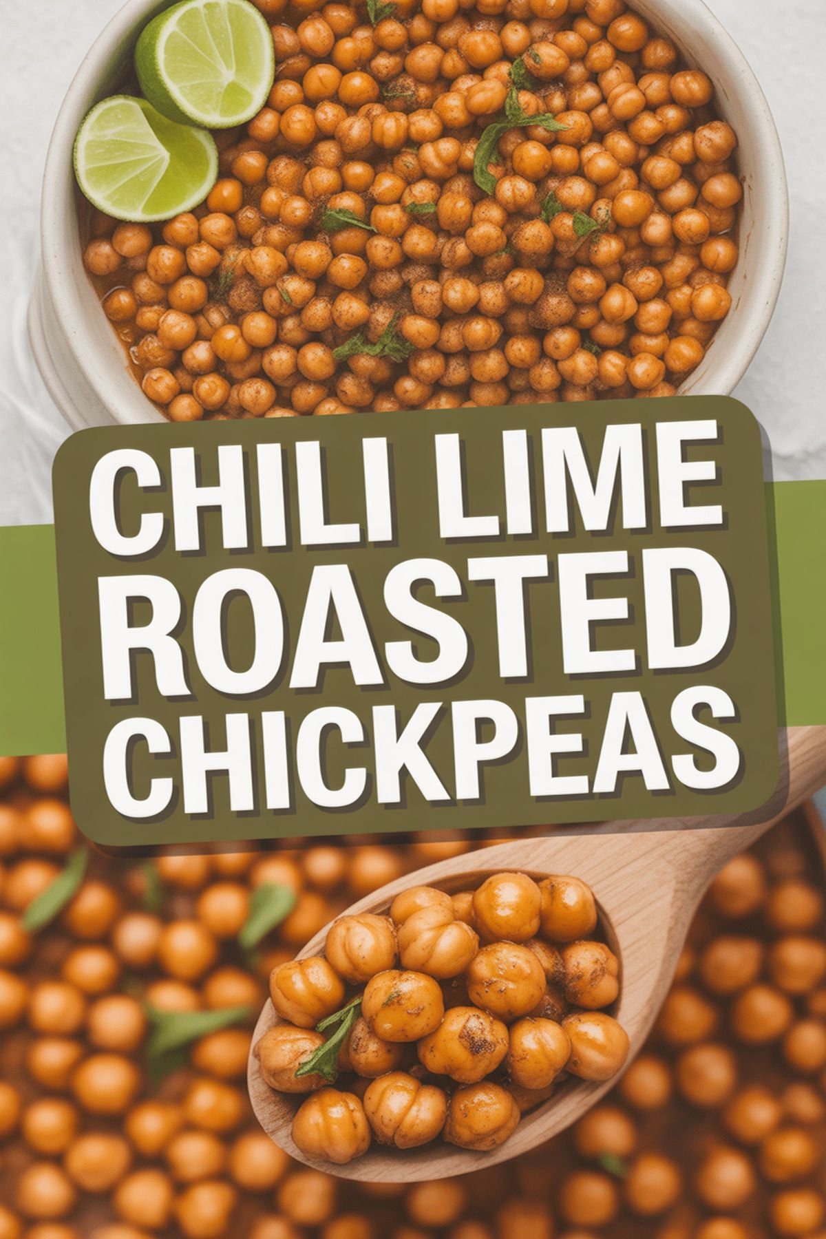 Chili Lime Roasted Chickpeas recipe idea in stylish layout