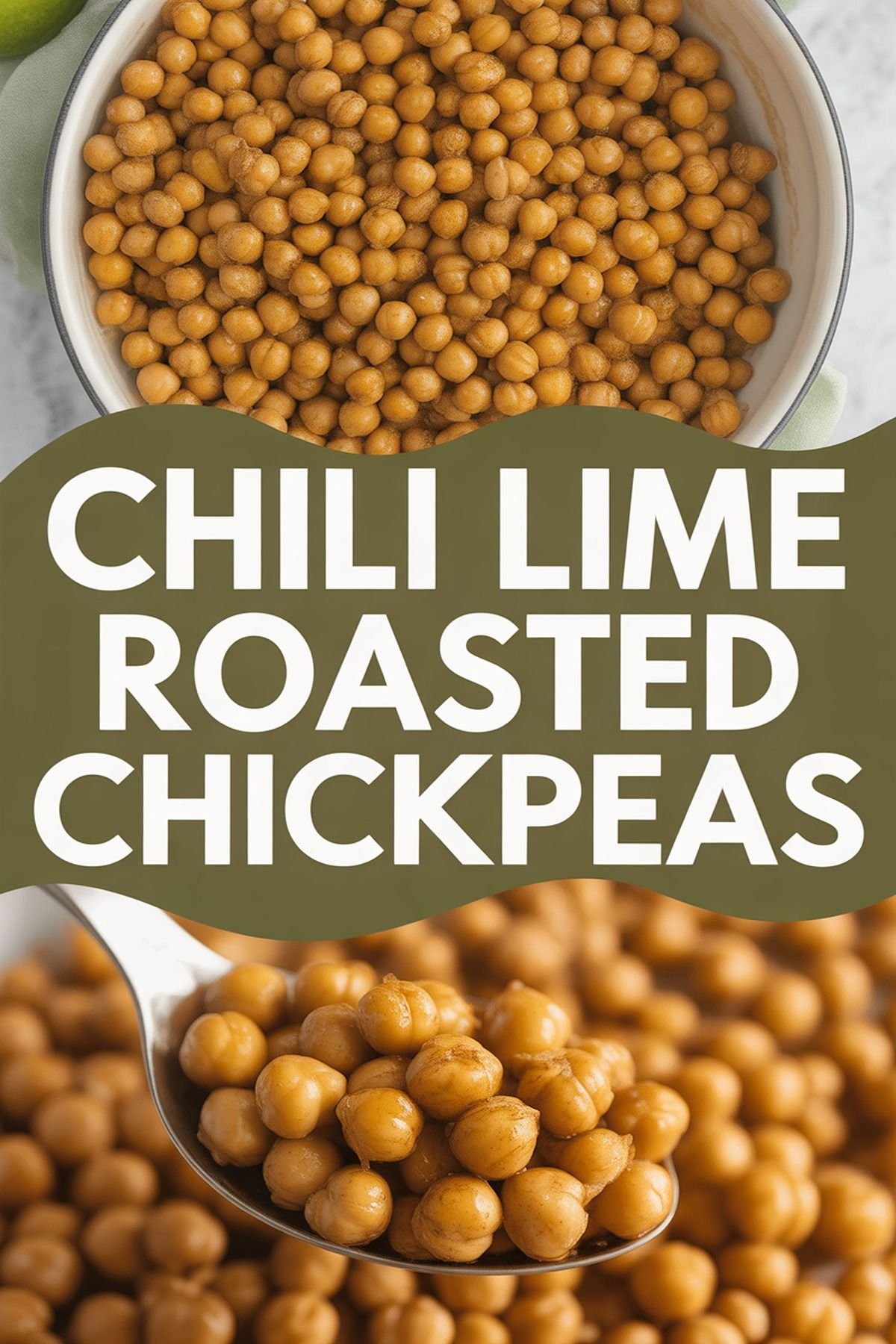 Chili Lime Roasted Chickpeas recipe idea in stylish layout