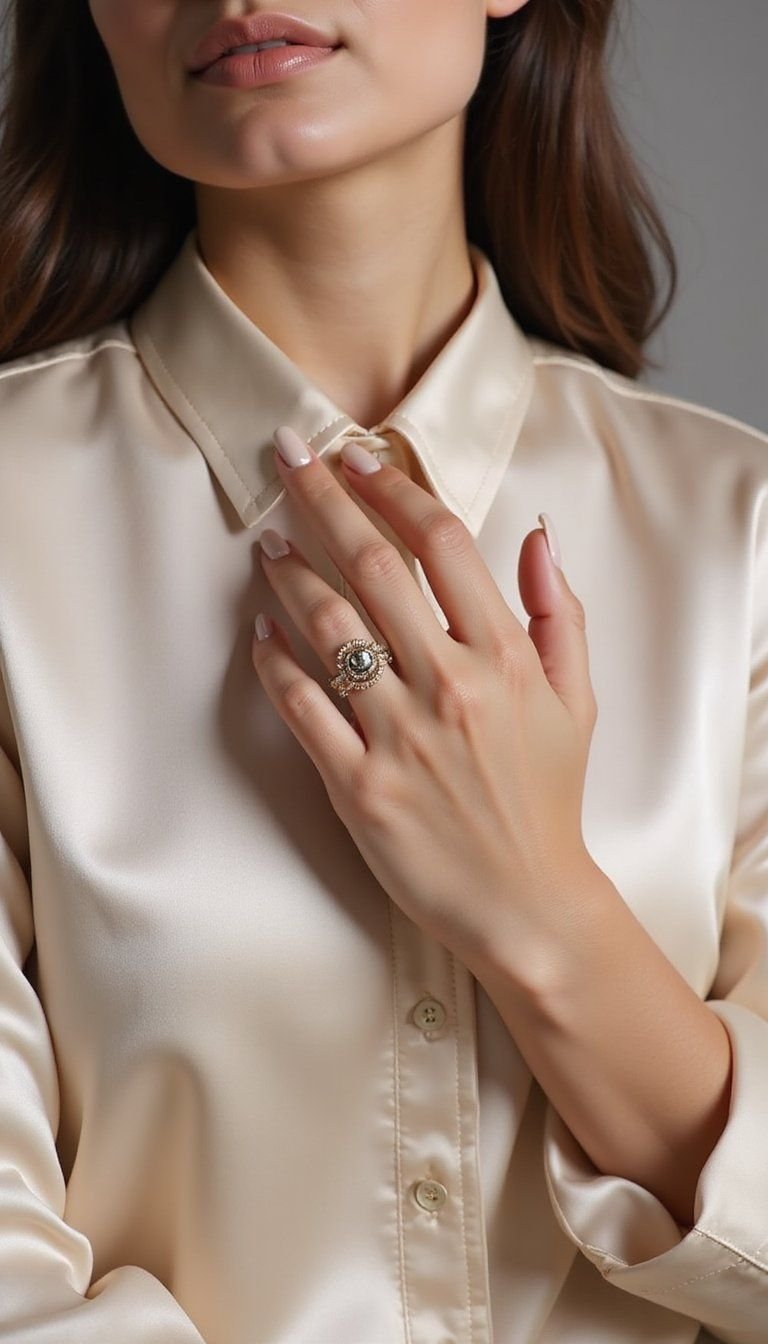 Soft Beige French With Milky Reverse Tips