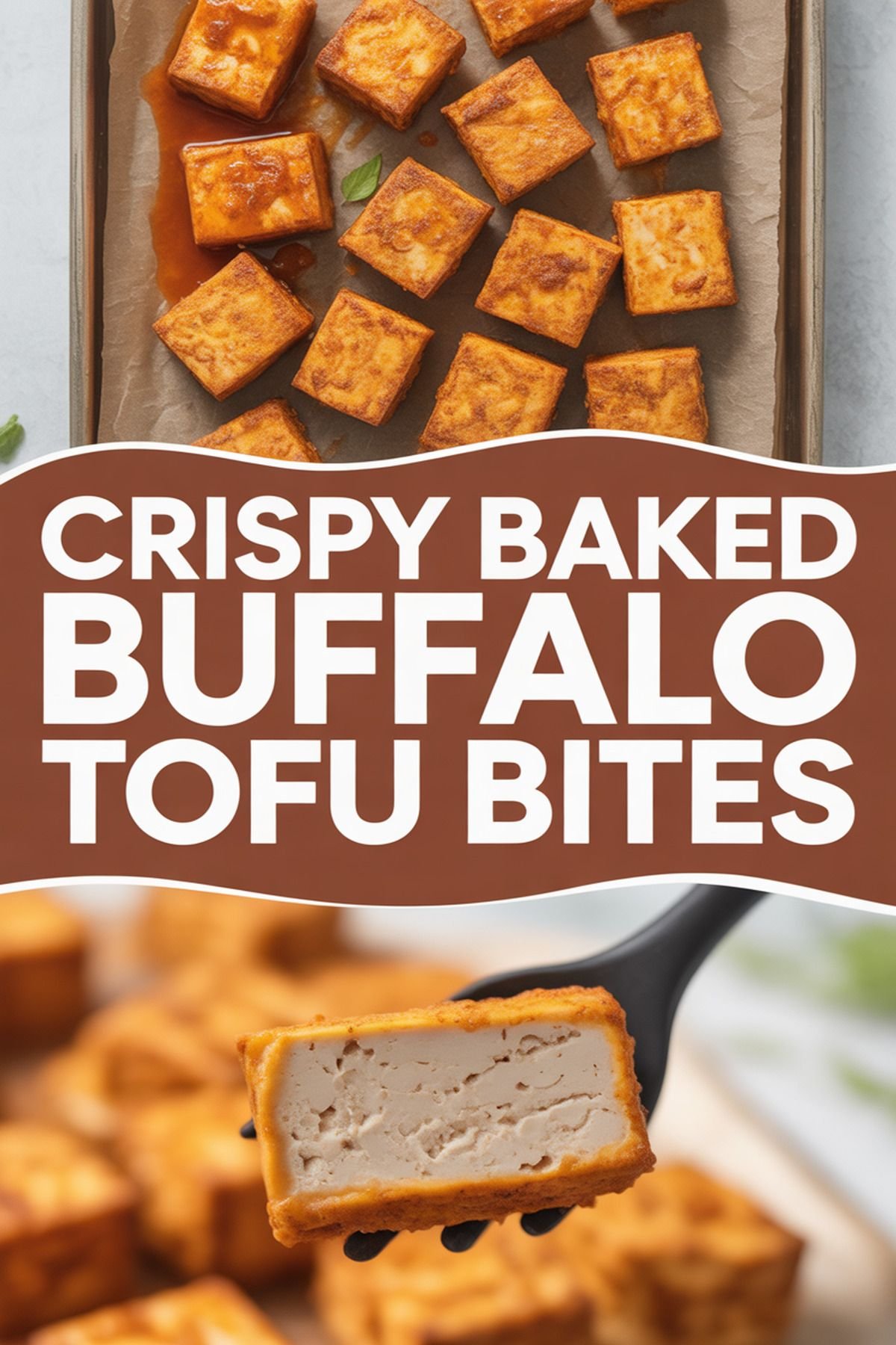 Crispy Baked Buffalo Tofu Bites recipe idea in stylish layout