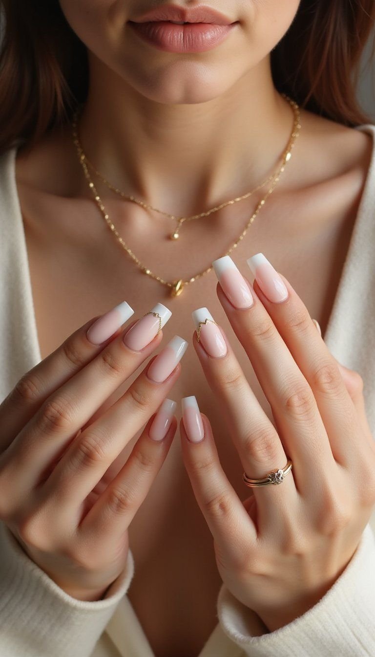 Soft Pastel French With Wire Heart Outline