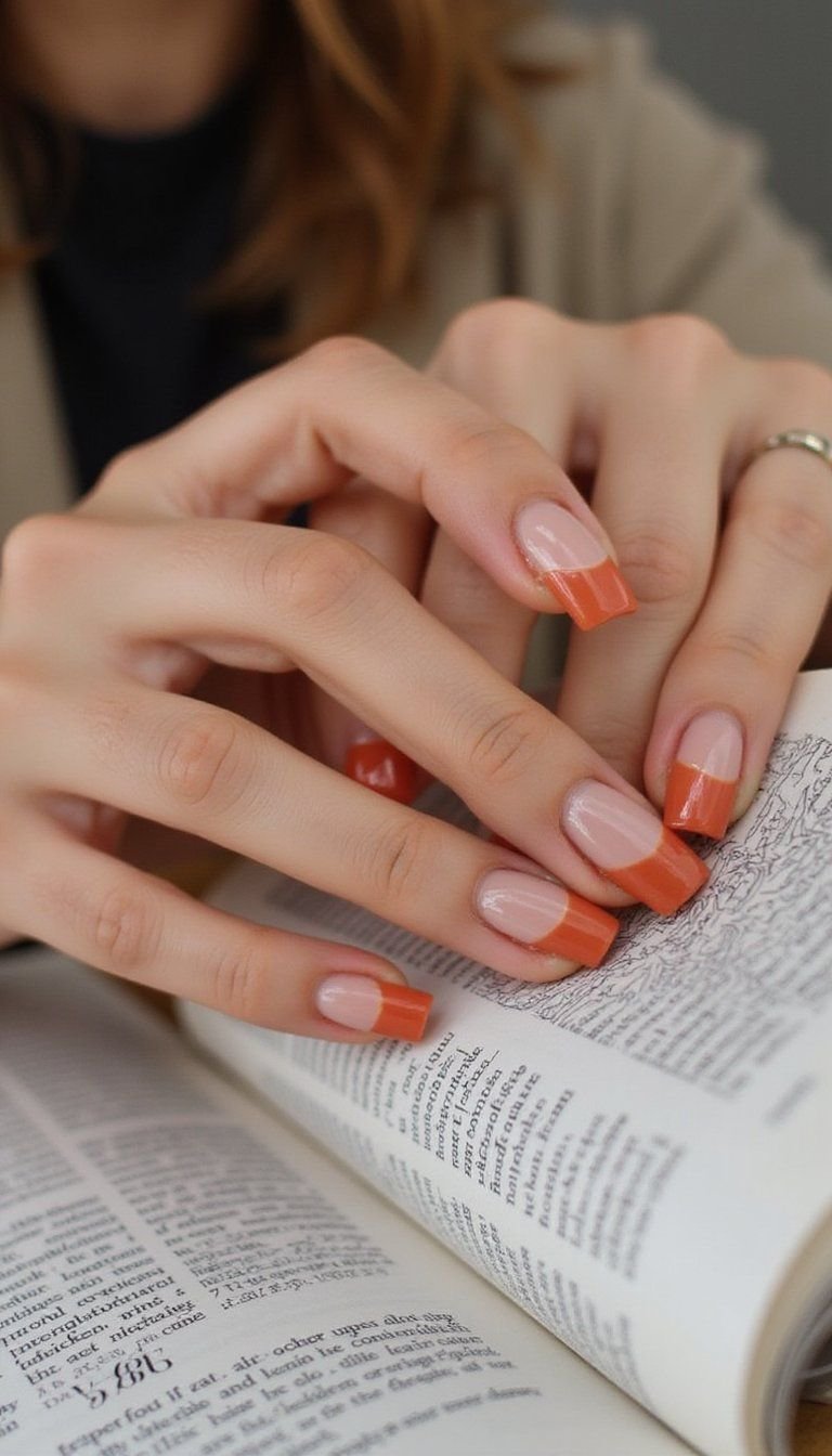 Short Square Terracotta Ombre For Minimalist Vibes