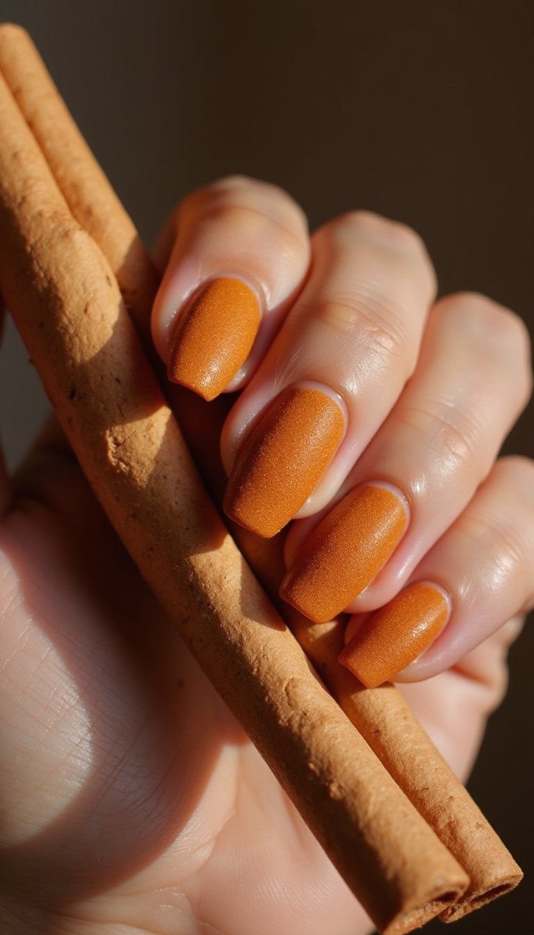Autumn Spice Velvet Cat Eye Matte Almonds