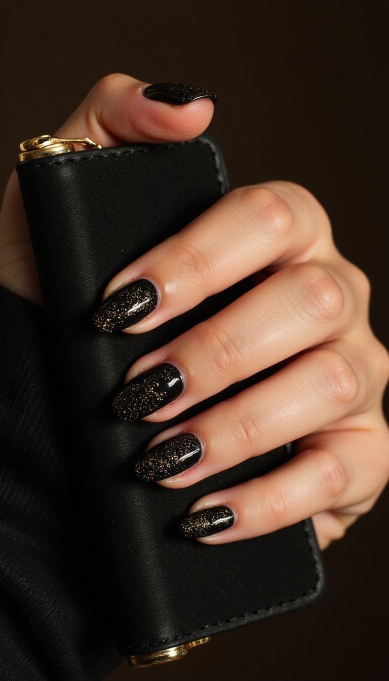 Midnight Velvet Cat Eye With Gold Flakes