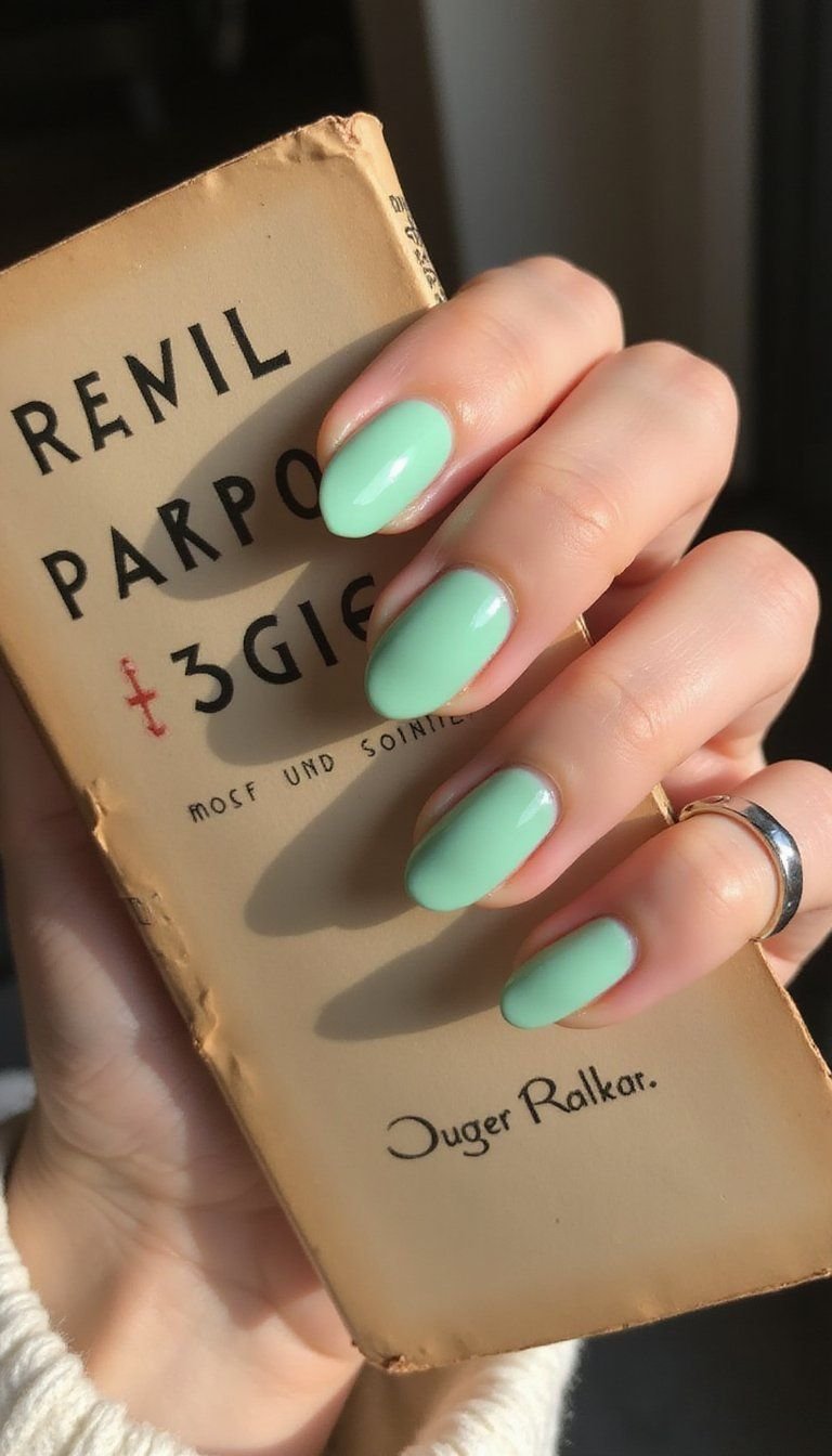 Mint Green Velvet Cat Eye Retro Vibe
