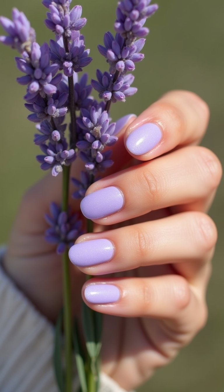 Soft Lavender Velvet Cat Eye Springtime Look