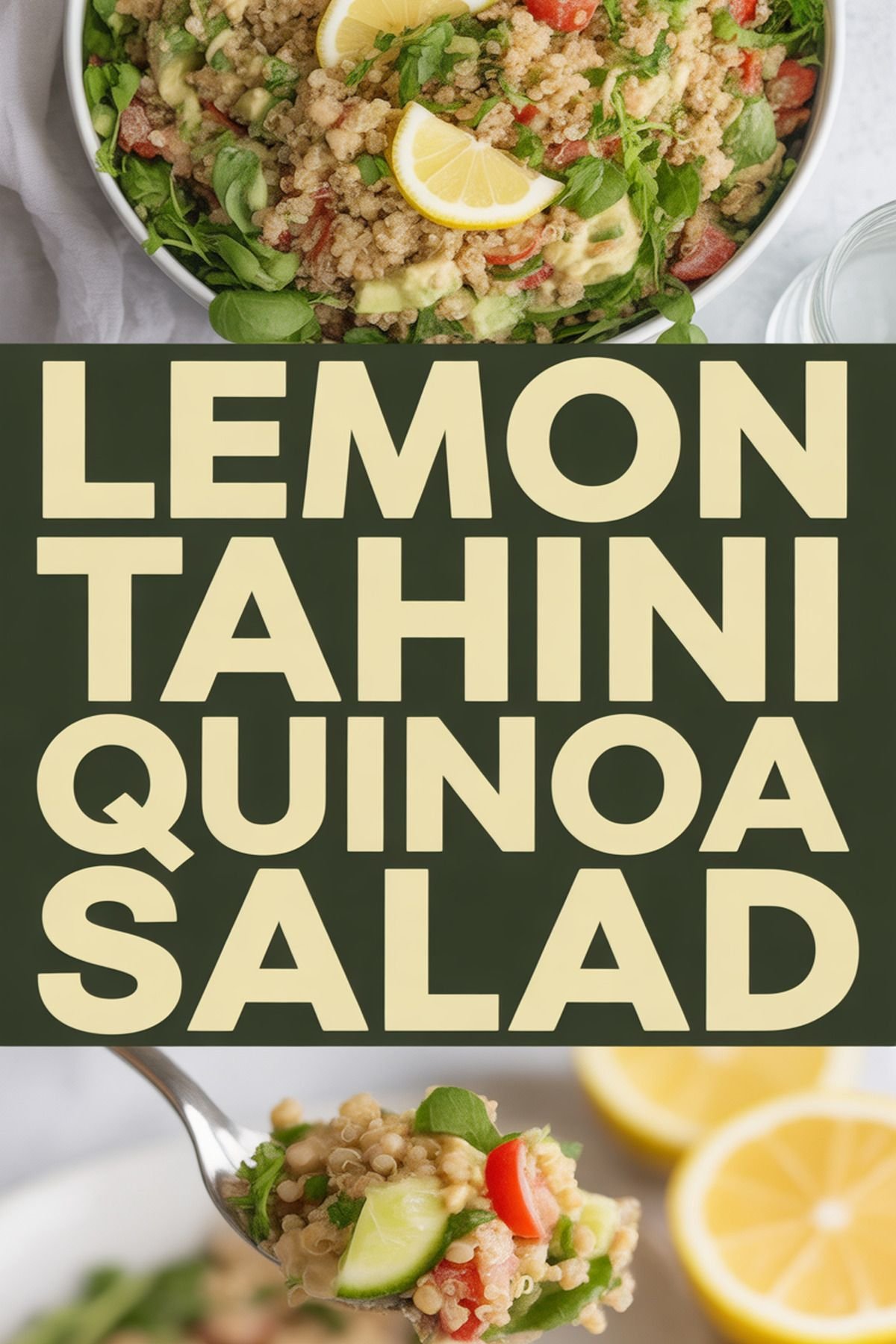 Lemon Tahini Quinoa Salad recipe idea in stylish layout