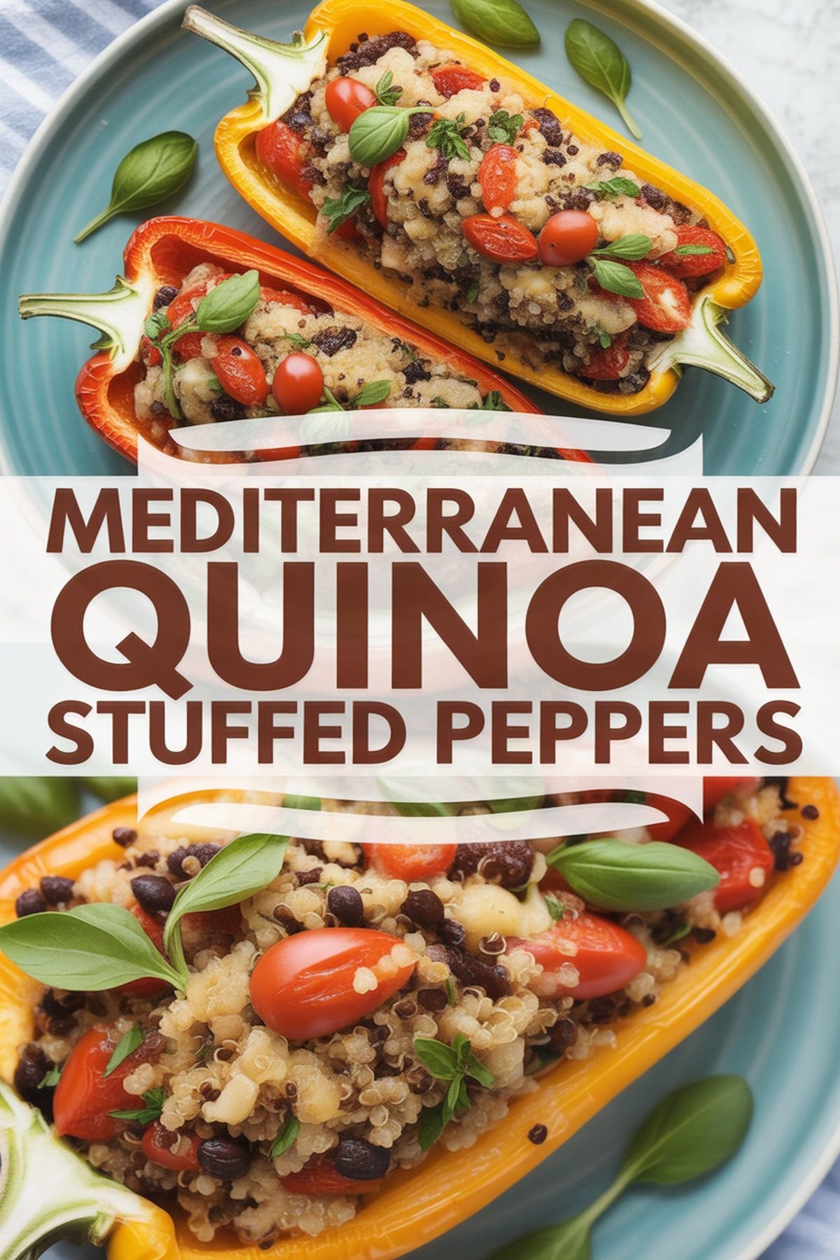 Mediterranean Quinoa Stuffed Peppers recipe idea in stylish layout