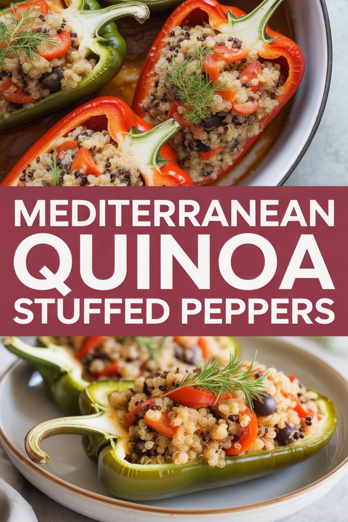 Mediterranean Quinoa Stuffed Peppers recipe idea in stylish layout
