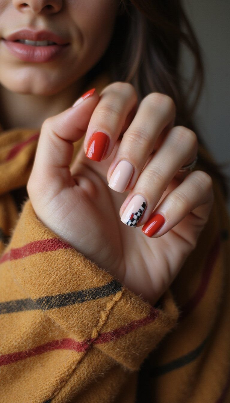 Accent Stripe With Checkerboard Corner Detail