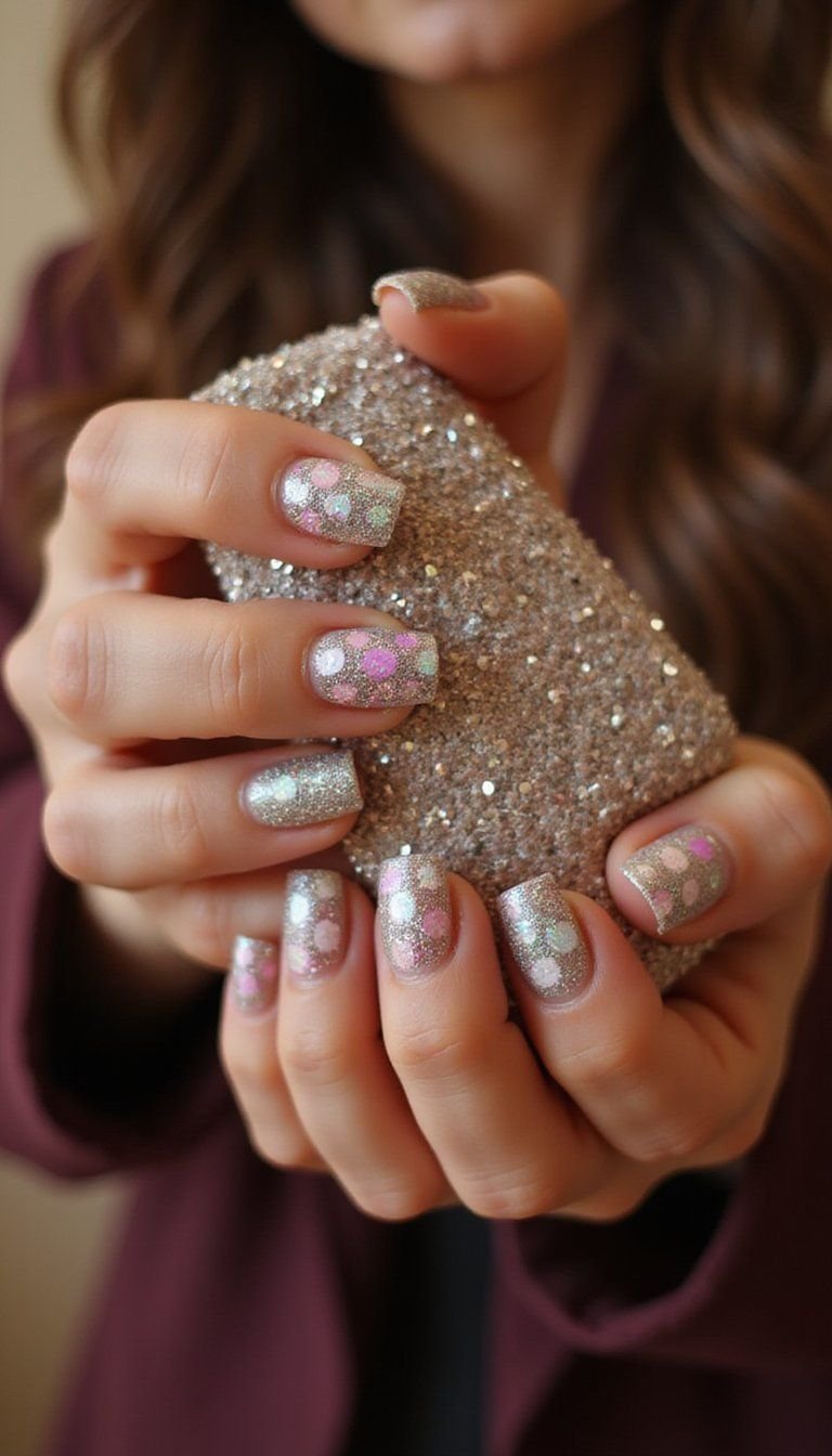 Glitter Accent Checkerboard For Party Nights