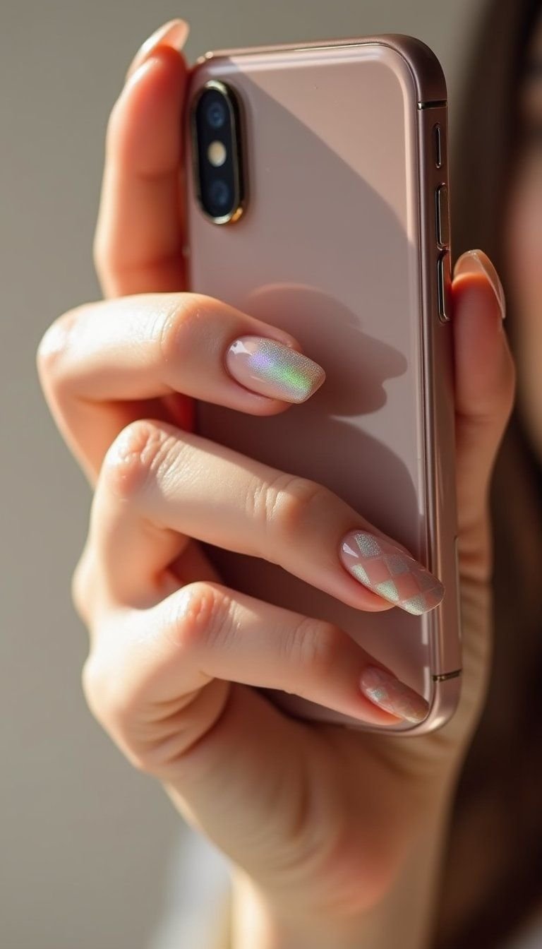 Holographic Checkerboard That Shifts Color