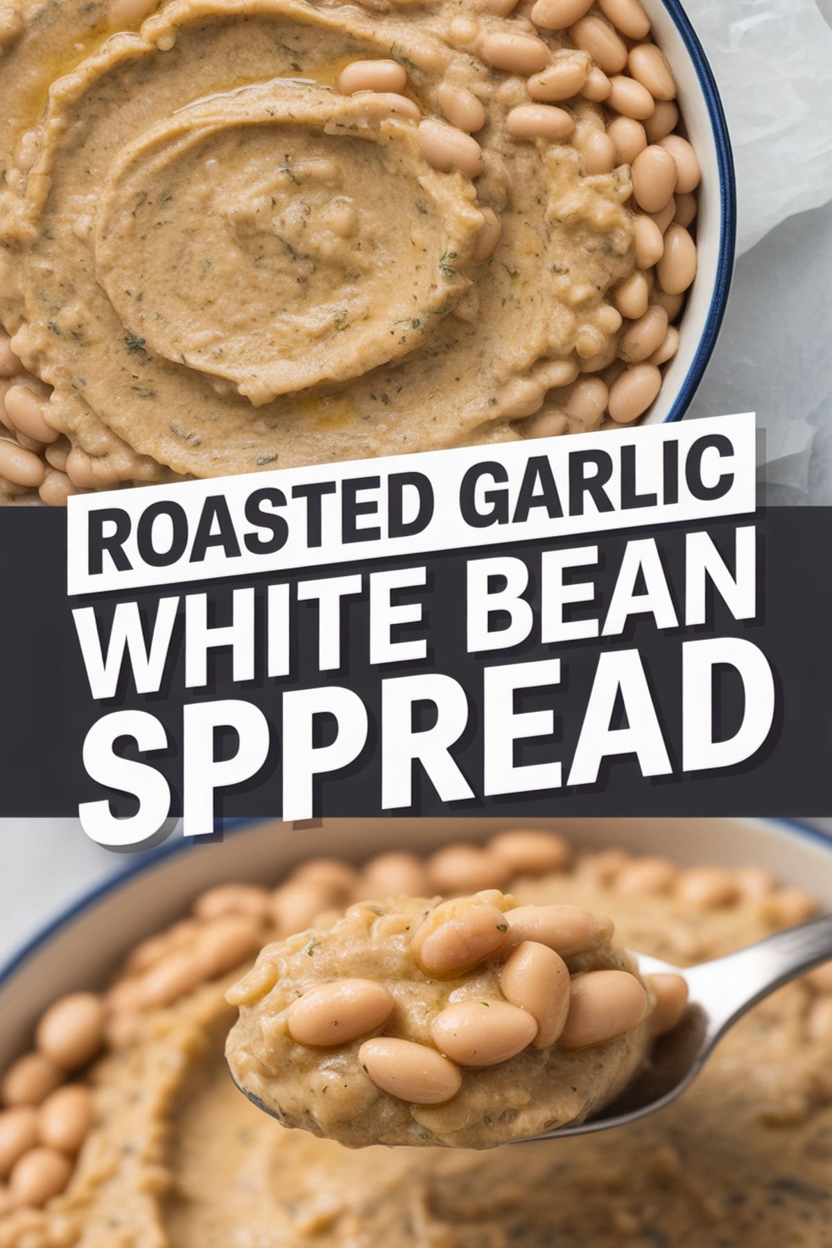 Roasted Garlic White Bean Spread recipe idea in stylish layout