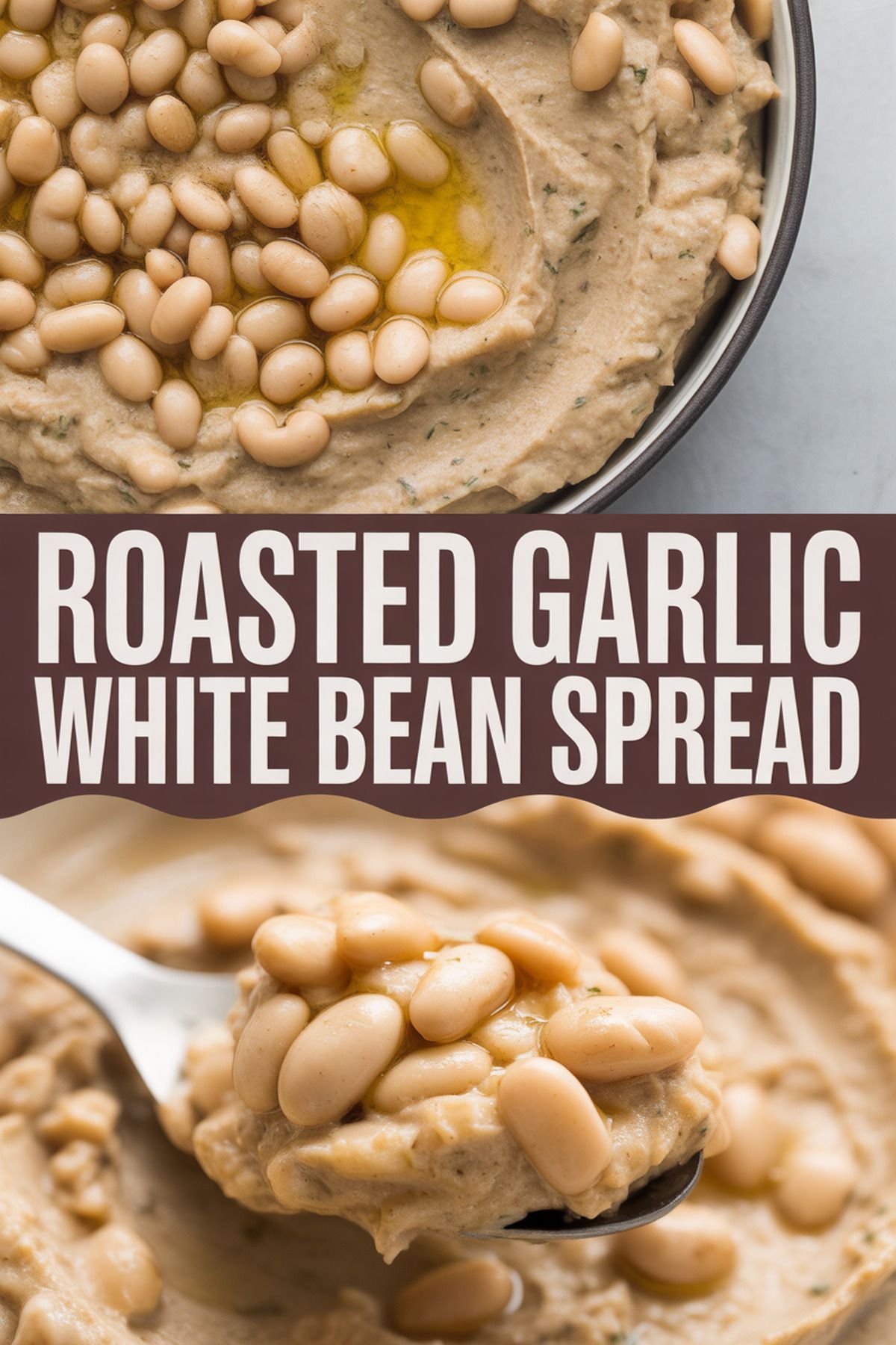Roasted Garlic White Bean Spread recipe idea in stylish layout