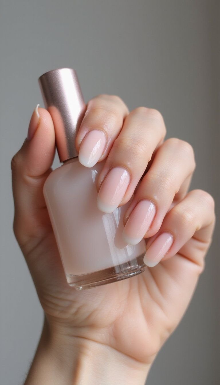 Dewy Glazed Rose Look For Natural Nails