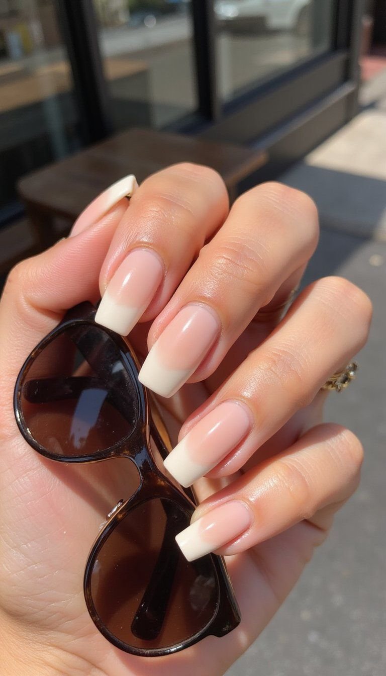 Long Almond Subtle Baby Boomer Gradient