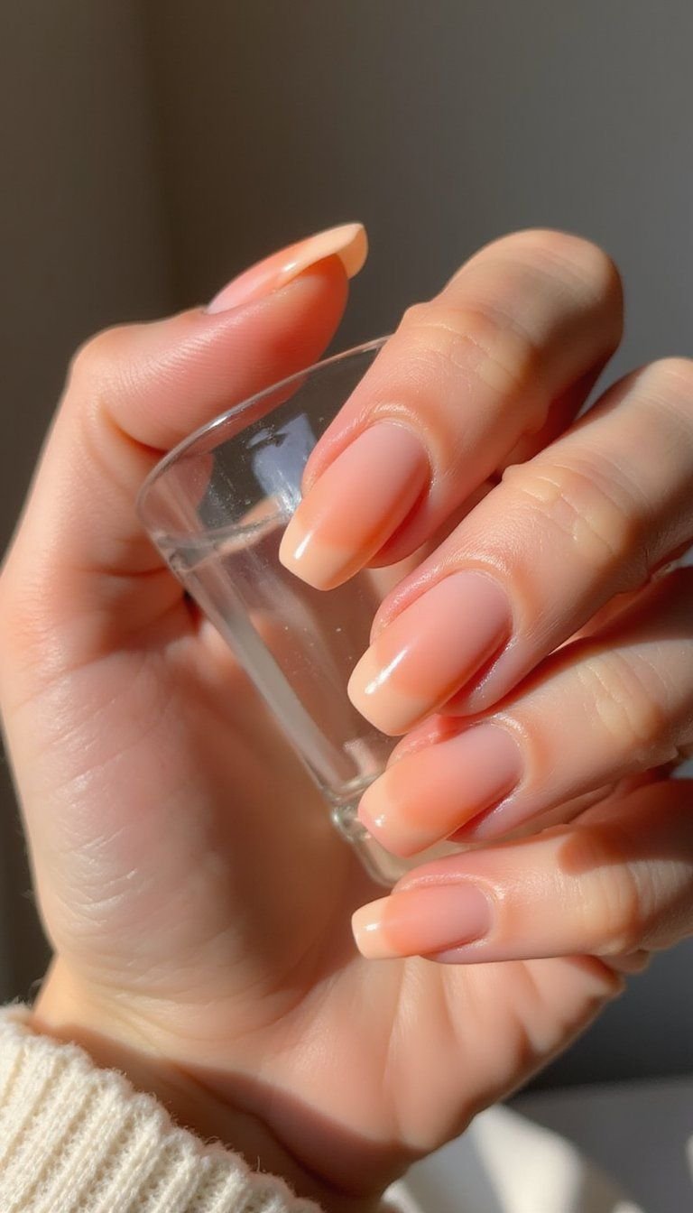 Glazed Peach Ombre For A Jelly-Like Effect