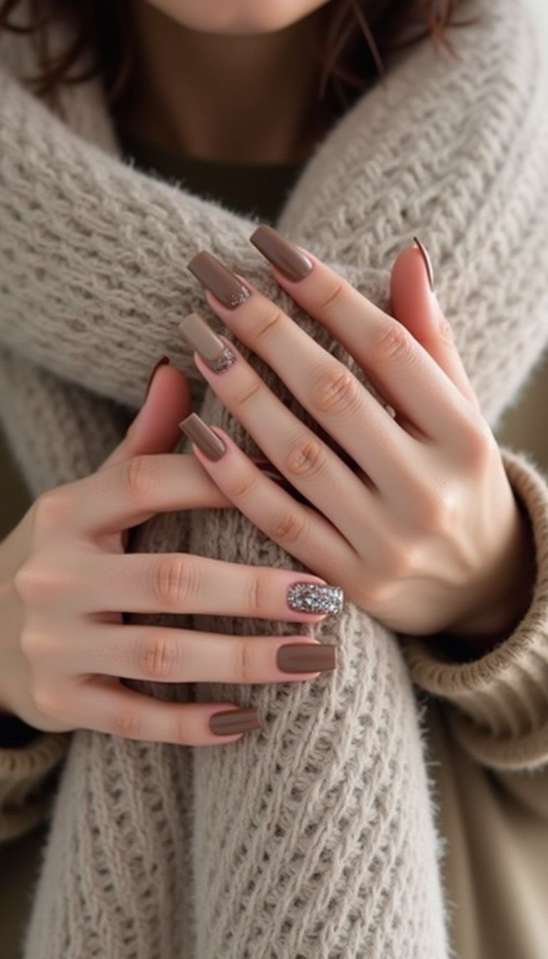 Chocolate Nude Mix And Match Mani For Balance