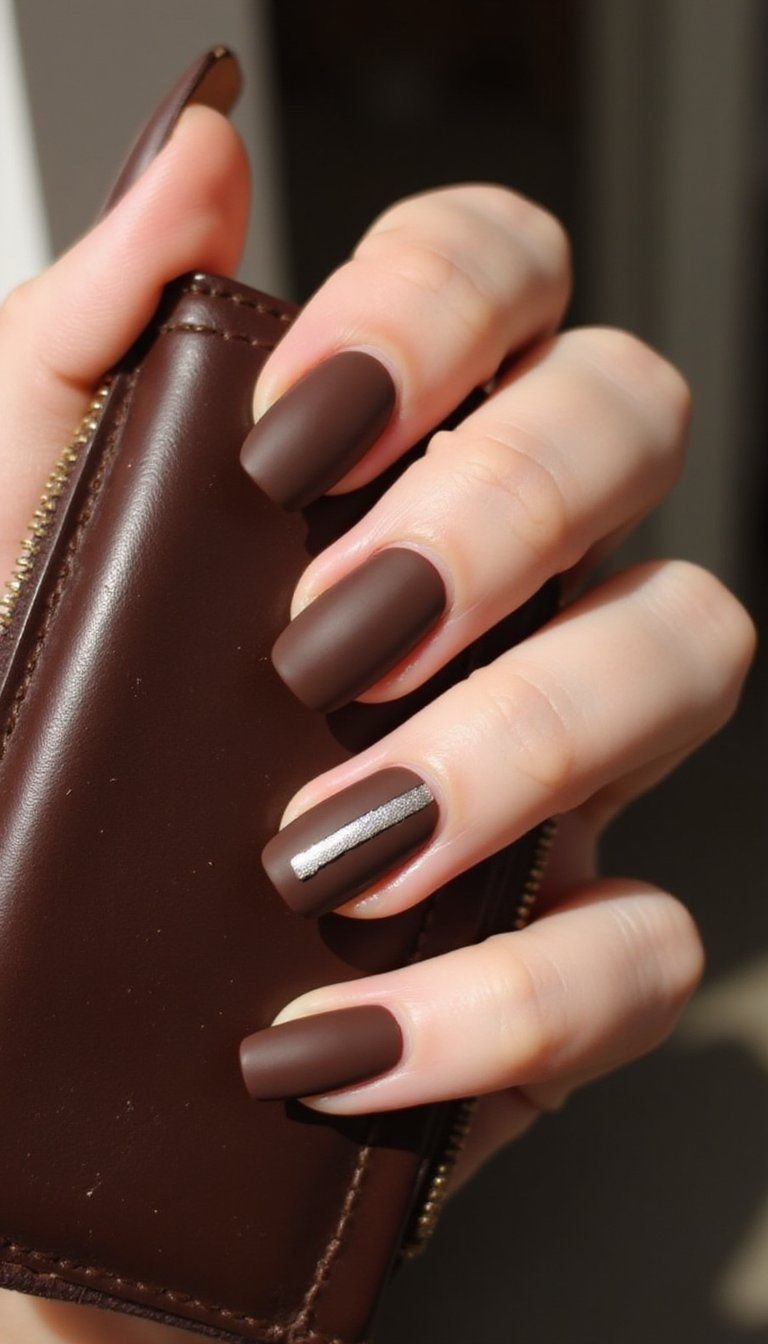 Chocolate Satin Finish With Minimal Metallic Accent
