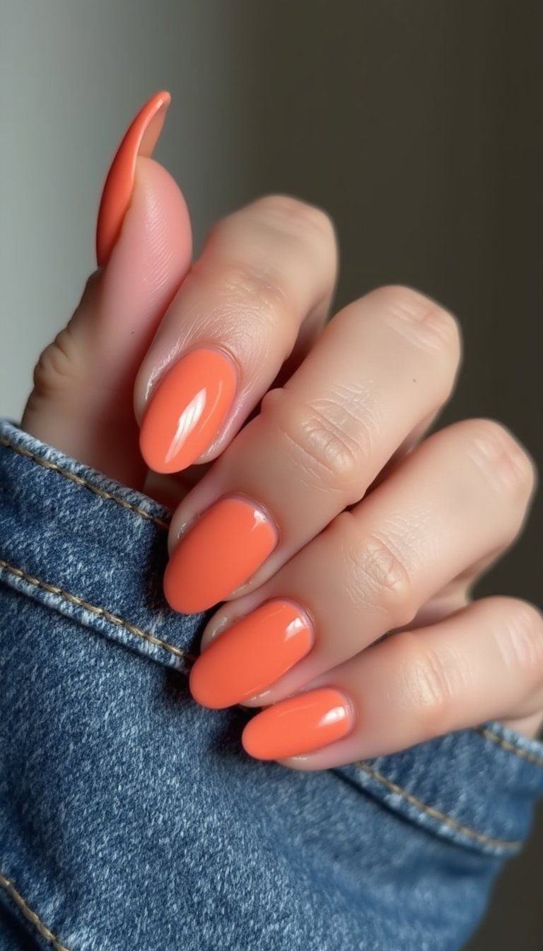 Soft Coral Glazed Donut Chrome Everyday Glam