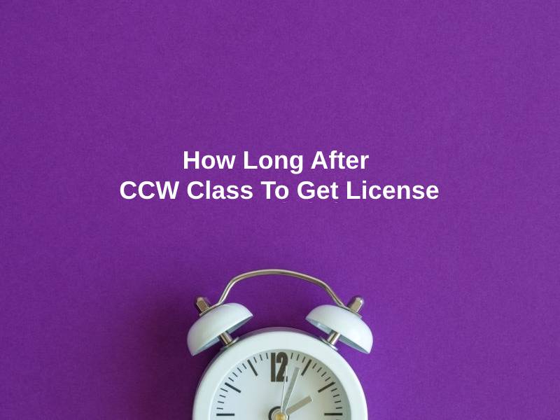 How Long After CCW Class To Get License