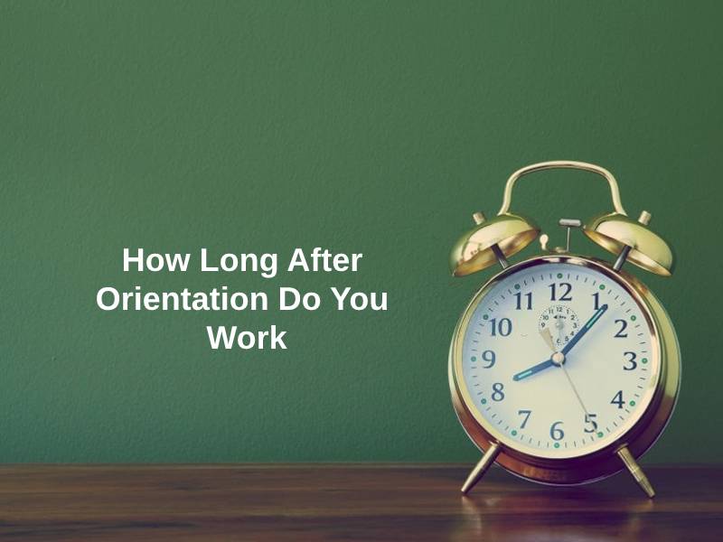 How Long After Orientation Do You Work