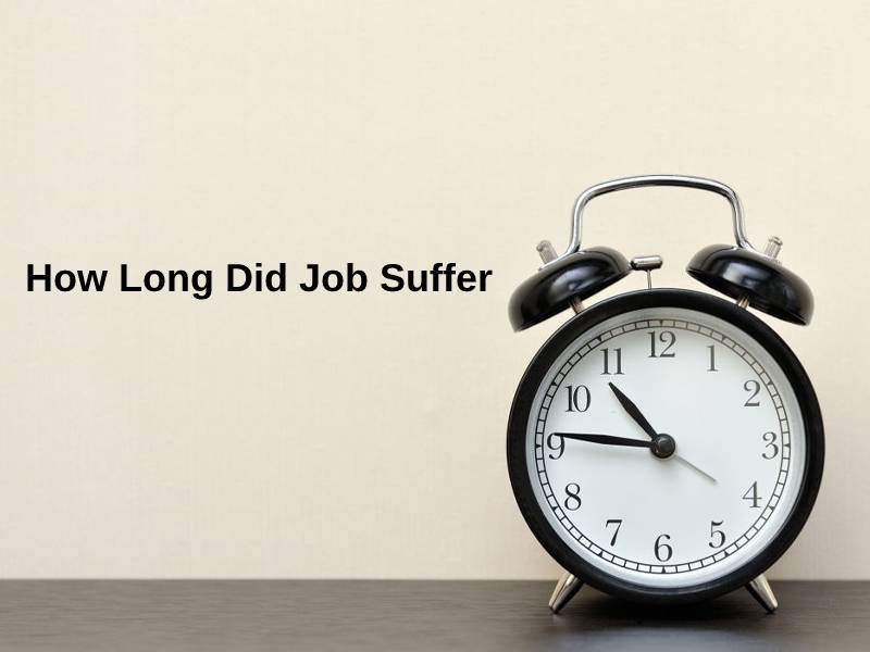 How Long Did Job Suffer - Job suffered for around a week or more. There is no specific time period mentioned for how long Job suffered in the Bible. The suffering of Job began when his children died along with the servants. It became worse with the loss of his livestock.