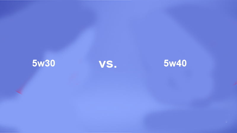 5w30 vs. 5w40