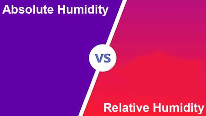 Absolute Humidity vs Relative Humidity - Air is the composition of gases like nitrogen, oxygen, carbon dioxide, dust particles, smoke, and water vapor. The existence of moisture (water vapor) in the air is called humidity. Absolute humidity and relative humidity are two ways to measure the steam content in the air.