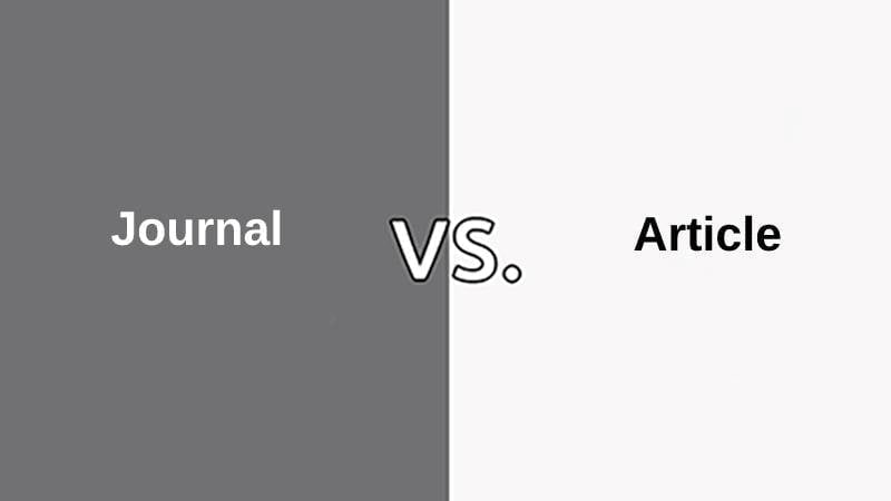 Difference Between a Journal and an Article