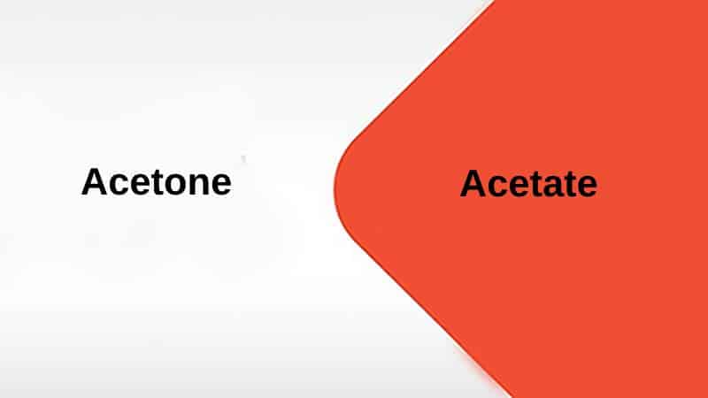 Acetone vs Acetato