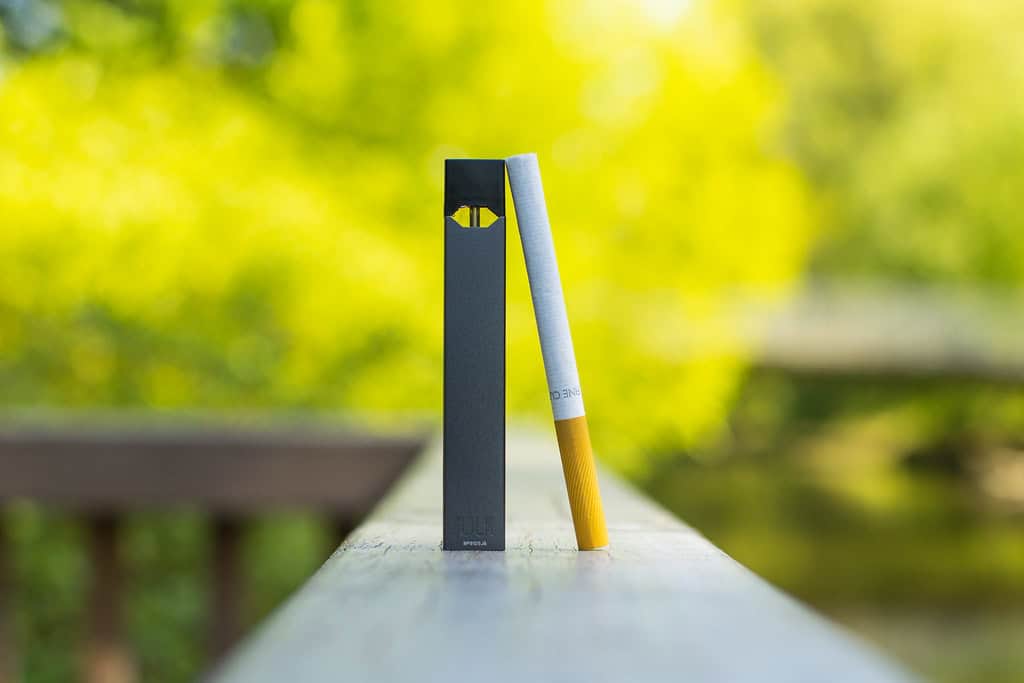JUUL Labs Vape/Electronic Cigarette Device vs Cigarette