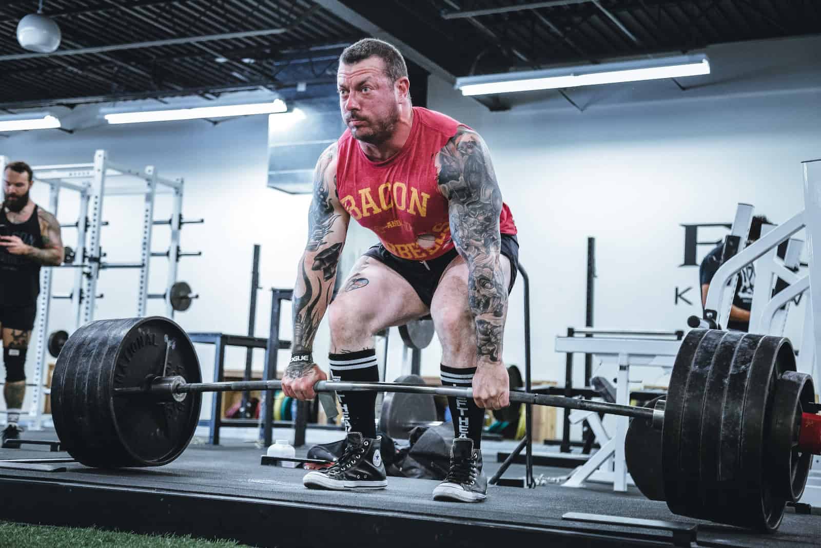 Man doing powerlifting exercise