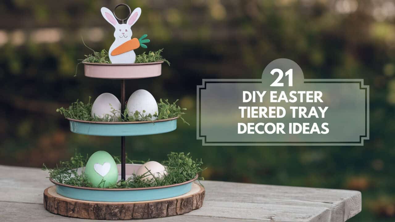 21 Easy DIY Easter Tiered Tray Decor Ideas